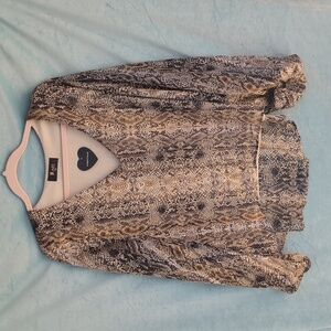 NWT Snake Print High Low Blouse